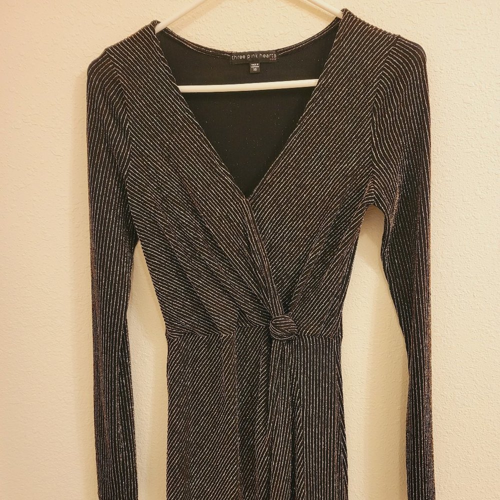 SPARKLY LOT OF 2 Gold & Black Dresses XS / M